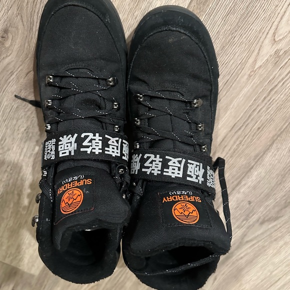 Super dry boots guc black men’s 9 - Picture 1 of 6